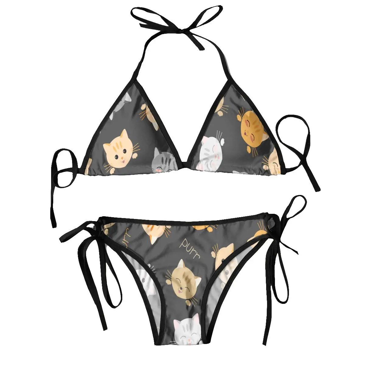 Sexy Bikini 2023 Women Swimsuit Kitten Cats Pattern Bikini Set Swimwear Bathing Suit
Sexy Bikini 2023 Women Swimsuit Kitten Cats Pattern Bikini Set Swimwear Bathing Suit