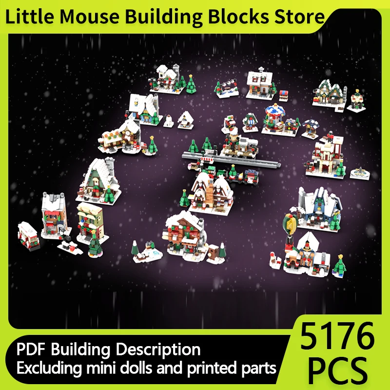 City Street View Model MOC Building Bricks Mini Winter Village Modular Technology Gifts Holiday Assemble Children Toys Suit 
City Street View Model MOC Building Bricks Mini Winter Village Modular Technology Gifts Holiday Assemble Children Toys Suit