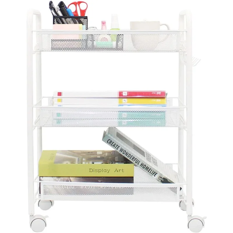 Mesh Wire 3 Tier Rolling Cart, Kitchen Storage Utility Cart, Multifunction Basket Stand for Bathroom
Mesh Wire 3 Tier Rolling Cart, Kitchen Storage Utility Cart, Multifunction Basket Stand for Bathroom