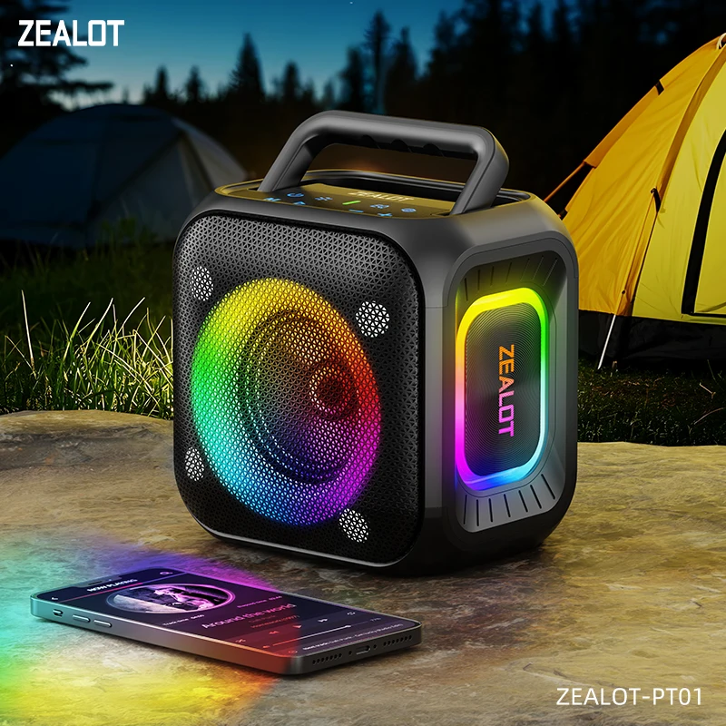 Zealot-PT01 Bluetooth Speaker,Ultra Portable, Up to 12H Playtime,IPX6 Waterproof and Dustproof,Powerful Sound for outdoor
Zealot-PT01 Bluetooth Speaker,Ultra Portable, Up to 12H Playtime,IPX6 Waterproof and Dustproof,Powerful Sound for outdoor