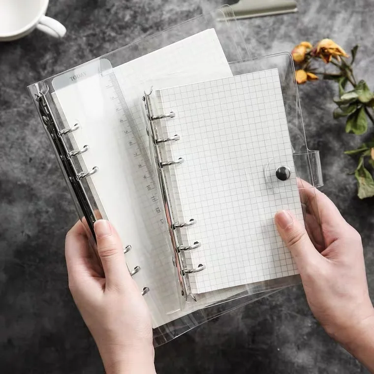 A4 B5 A5 A6 A7 Transparent Loose Leaf Notebook Planner Organizer Binder Books Journal Diary Office Supplies Notebook
A4 B5 A5 A6 A7 Transparent Loose Leaf Notebook Planner Organizer Binder Books Journal Diary Office Supplies Notebook