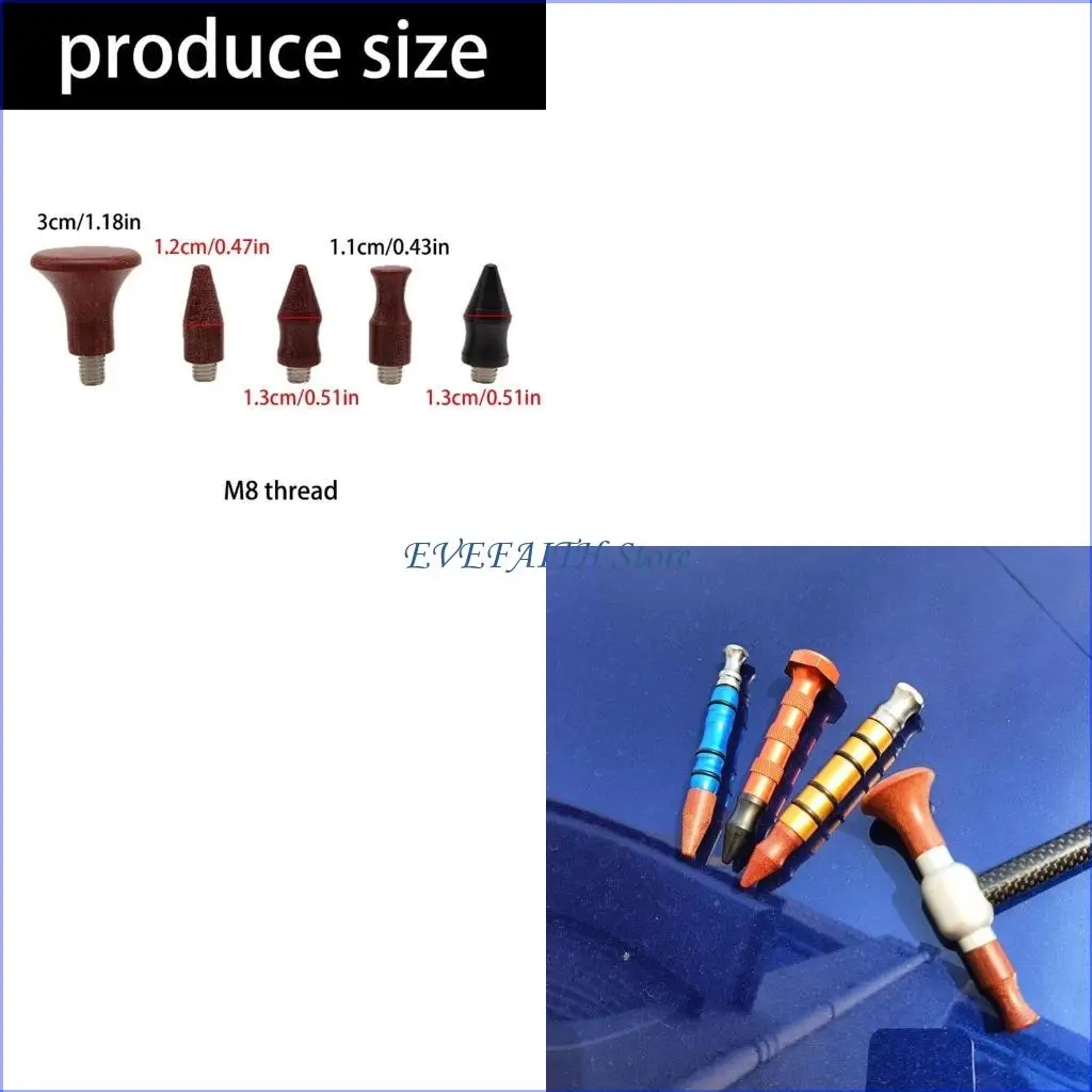 124B 5pcs Dent Repair Tool Heads Tip Dent Removal Tool Accessories Repair Tool Tip Dent Hammer Head Easy to Use
124B 5pcs Dent Repair Tool Heads Tip Dent Removal Tool Accessories Repair Tool Tip Dent Hammer Head Easy to Use