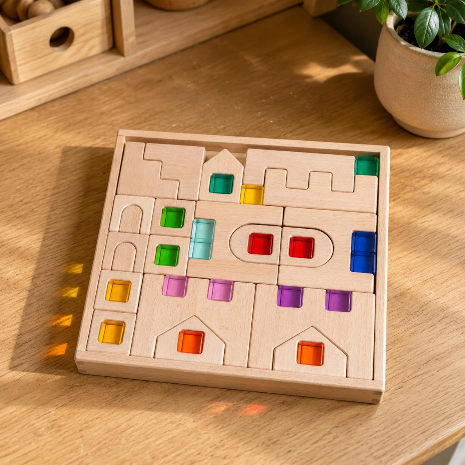 Castle Brainteaser Board Beech Wood Wooden Block Brainteaser Sensory Learning Toy Interlocking Pieces Rounded Edges for Children
Castle Brainteaser Board Beech Wood Wooden Block Brainteaser Sensory Learning Toy Interlocking Pieces Rounded Edges for Children