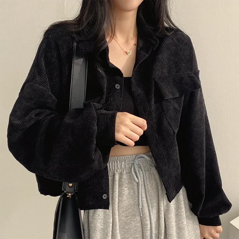 Chic Design Corduroy Jacket Women's Vintage Versatile Long Sleeve Jackets French Style Leisure Loose Single Breasted Coat
Chic Design Corduroy Jacket Women's Vintage Versatile Long Sleeve Jackets French Style Leisure Loose Single Breasted Coat