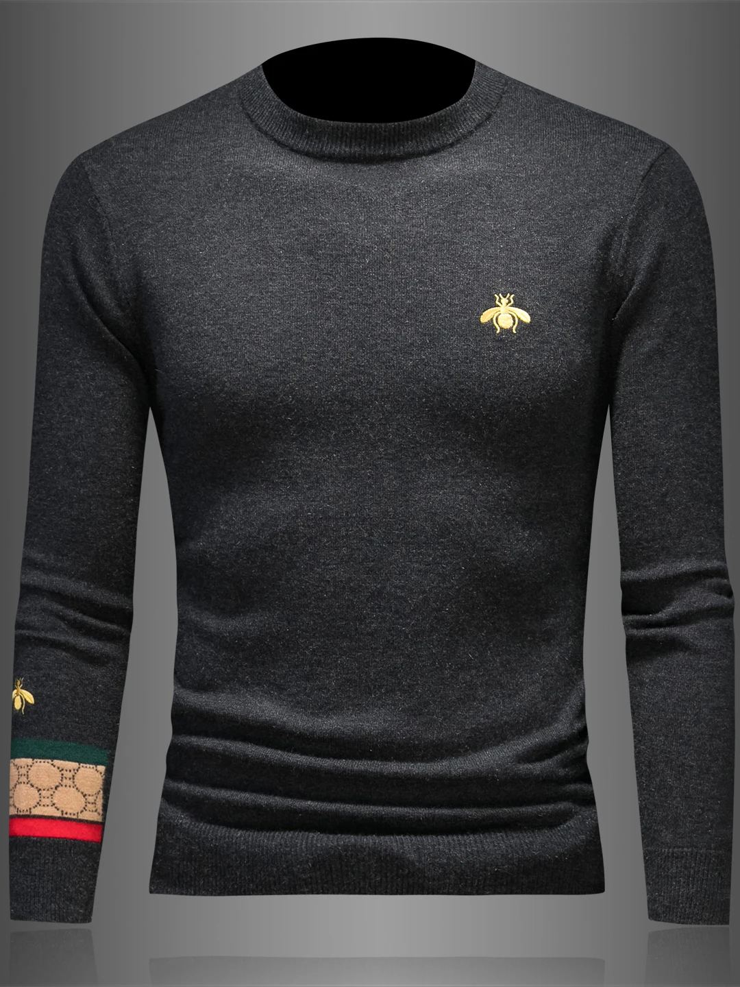 ZhanChao Brand Bee Embroidered Woolen Sweater Men's Autumn Winter New round Ne Long Sve Knitted Casual Sweater
ZhanChao Brand Bee Embroidered Woolen Sweater Men's Autumn Winter New round Ne Long Sve Knitted Casual Sweater