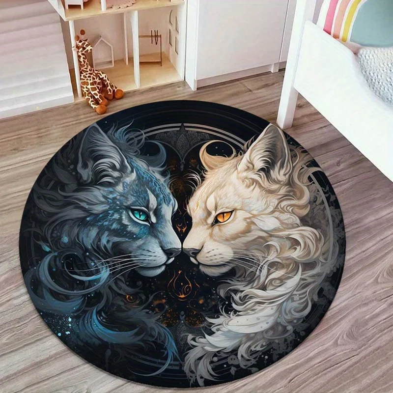 1pc Yin-Yang Cat Pattern Rug, Machine Washable, Crystal Pile Rug, Suitable for Living Rooms, Playrooms, and Bedrooms
1pc Yin-Yang Cat Pattern Rug, Machine Washable, Crystal Pile Rug, Suitable for Living Rooms, Playrooms, and Bedrooms