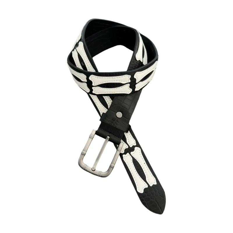Edgy Black White Bone Print Belt Waistband High Quality PU Material For Casual Outfits D0UB
Edgy Black White Bone Print Belt Waistband High Quality PU Material For Casual Outfits D0UB