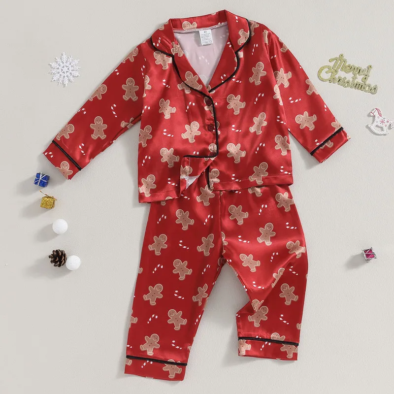1 to 7 Years Christmas Toddler Baby Girl Boy Pajamas Sets Long Sleeve Gingerbread Man Button Up Shirt and Pants Sleepwear 
1 to 7 Years Christmas Toddler Baby Girl Boy Pajamas Sets Long Sleeve Gingerbread Man Button Up Shirt and Pants Sleepwear