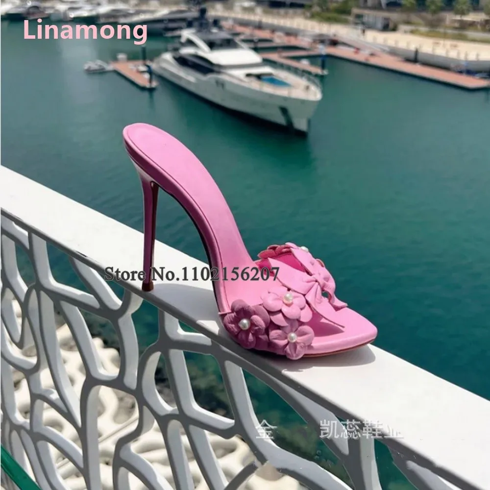 Flower Pearl Luxury Design Slippers For Female Women Pointed Toe Thin High Heel Sexy Elegant Solid Summer Outside Handmade Shoes
Flower Pearl Luxury Design Slippers For Female Women Pointed Toe Thin High Heel Sexy Elegant Solid Summer Outside Handmade Shoes