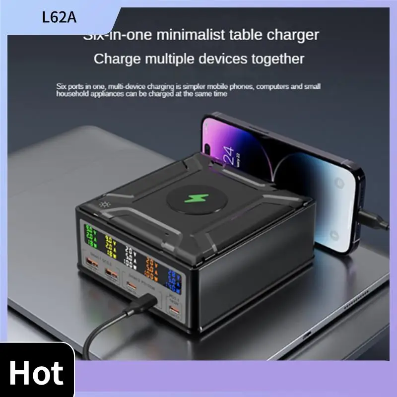 L62A 260W High Power Laptop Charger Cell Phone Fast Charging QC3.0 PD3.1 Multi-Port Charging Wireless Charging UK Plug
L62A 260W High Power Laptop Charger Cell Phone Fast Charging QC3.0 PD3.1 Multi-Port Charging Wireless Charging UK Plug