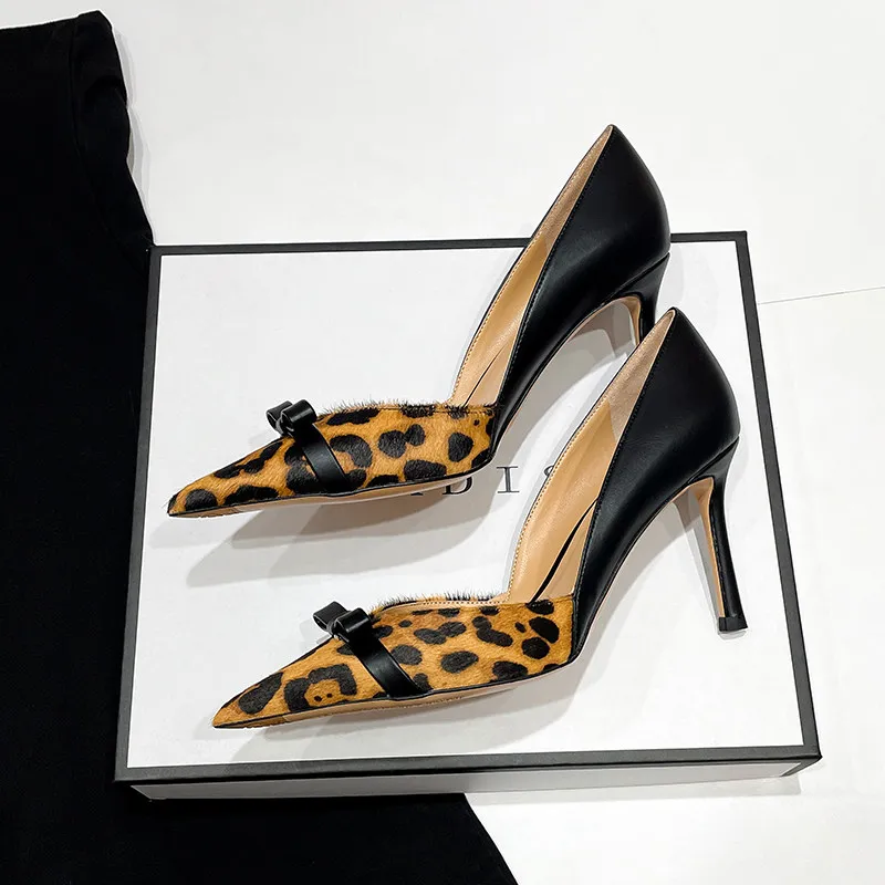 New black leopard print commuting versatile high heels, comfortable and fashionable, shallow mouth slim heeled women's shoes
New black leopard print commuting versatile high heels, comfortable and fashionable, shallow mouth slim heeled women's shoes