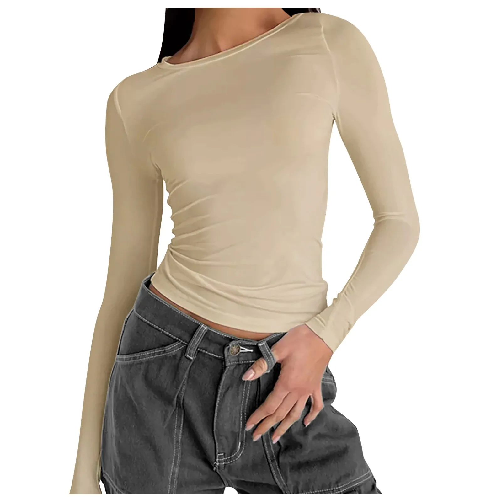Women Long Sleeve T Shirt Spring Autumn Solid Slim Fit Casual Shirts Female Pullovers Basic Tee Y2k Clothes Streetwear Crop Top
Women Long Sleeve T Shirt Spring Autumn Solid Slim Fit Casual Shirts Female Pullovers Basic Tee Y2k Clothes Streetwear Crop Top