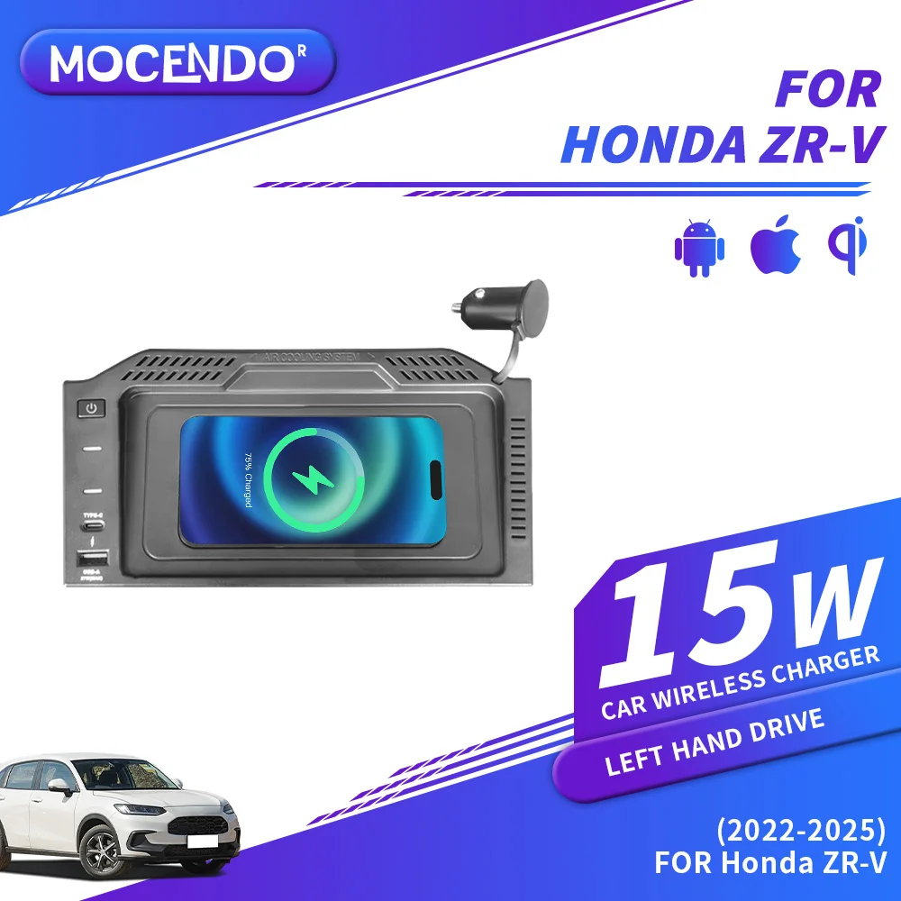 15W Car Wireless Charger QI Phone Charger Fast Phone Charger Charging Pad Plate for Honda ZRV ZR-V HRV HR-V 2023 2024
15W Car Wireless Charger QI Phone Charger Fast Phone Charger Charging Pad Plate for Honda ZRV ZR-V HRV HR-V 2023 2024