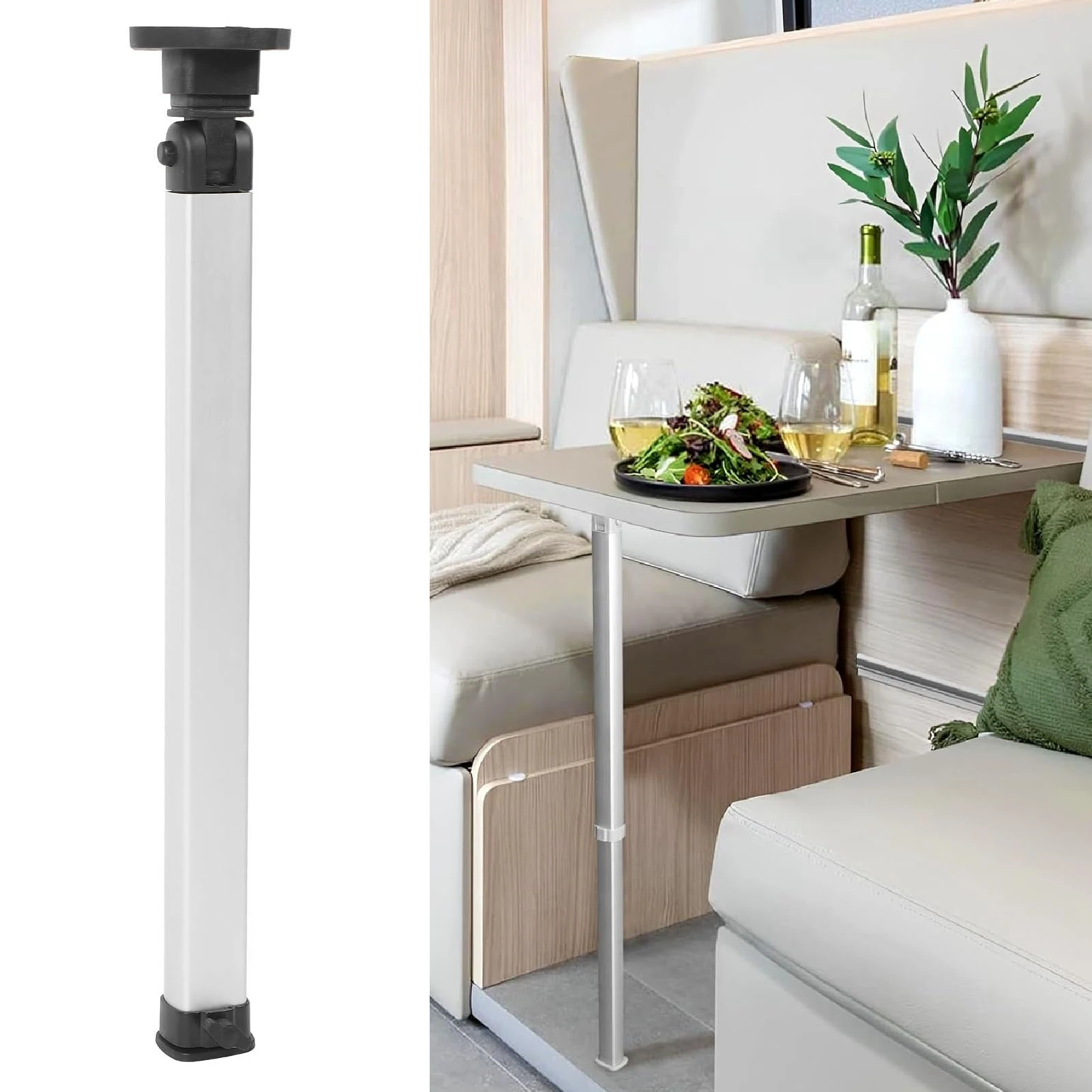 Folding RV Table Leg 20.3-30.3in Adjustable Height Anodized Telescopic Bar Desk Base Space Saving for Travel Trailer Sturdy Easy
Folding RV Table Leg 20.3-30.3in Adjustable Height Anodized Telescopic Bar Desk Base Space Saving for Travel Trailer Sturdy Easy