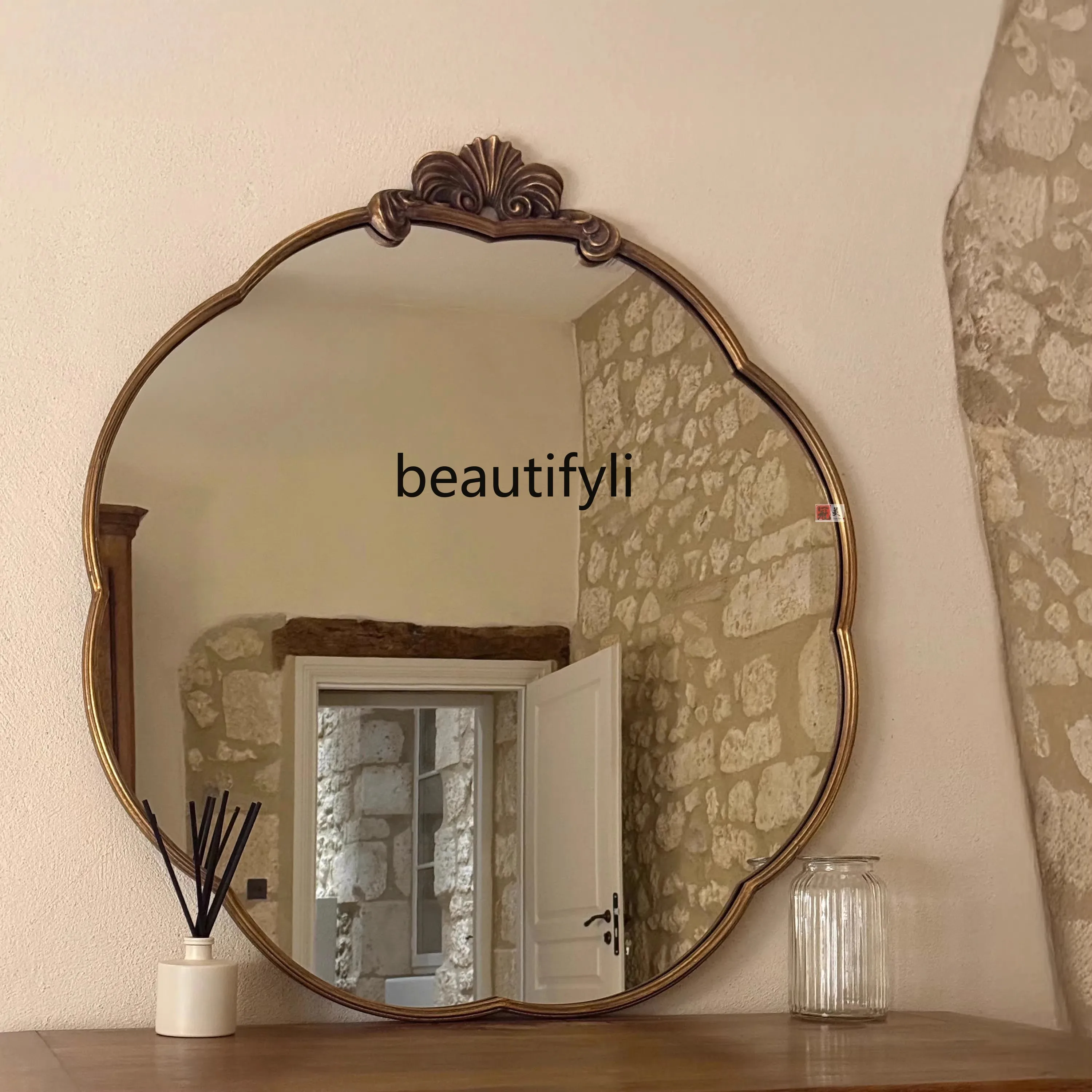 French Retro American Wall-Mounted Entryway Mirror Home Bathroom Makeup Mirror European Fireplace Custom Decorative Mirror
French Retro American Wall-Mounted Entryway Mirror Home Bathroom Makeup Mirror European Fireplace Custom Decorative Mirror