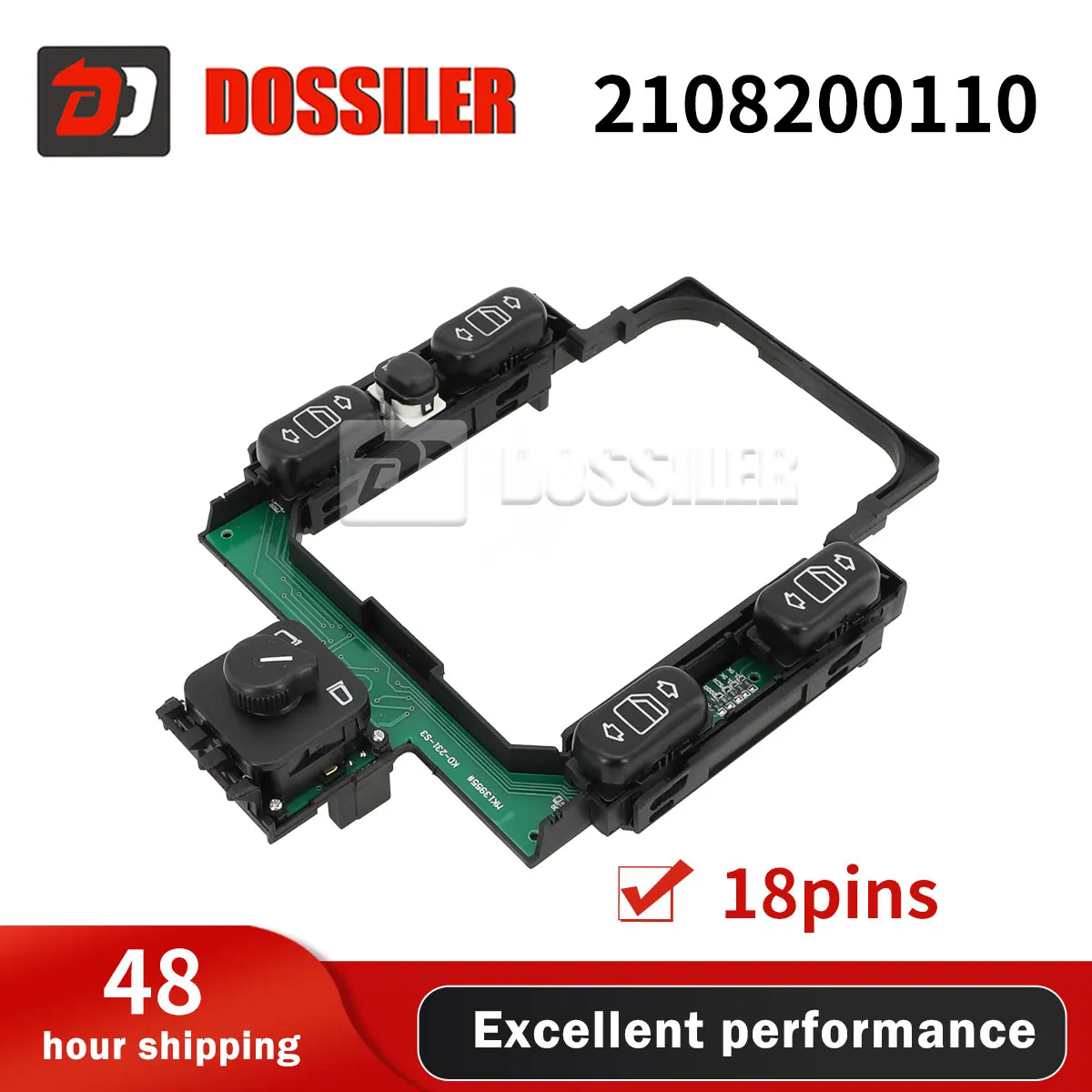 2108200110 Dossiler Power Window Switch for 1998-2002 Mercedes-Benz E430 E55 AMG Seda 1997-2002 E420 1996-1997 E320 1996-1997
2108200110 Dossiler Power Window Switch for 1998-2002 Mercedes-Benz E430 E55 AMG Seda 1997-2002 E420 1996-1997 E320 1996-1997