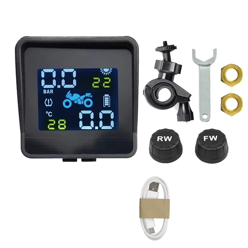 Motorcycle Solar Tire Pressure Temperature Monitoring System TPMS Sensor Kit USB Charge For Motorcycle Tire Pressure
Motorcycle Solar Tire Pressure Temperature Monitoring System TPMS Sensor Kit USB Charge For Motorcycle Tire Pressure