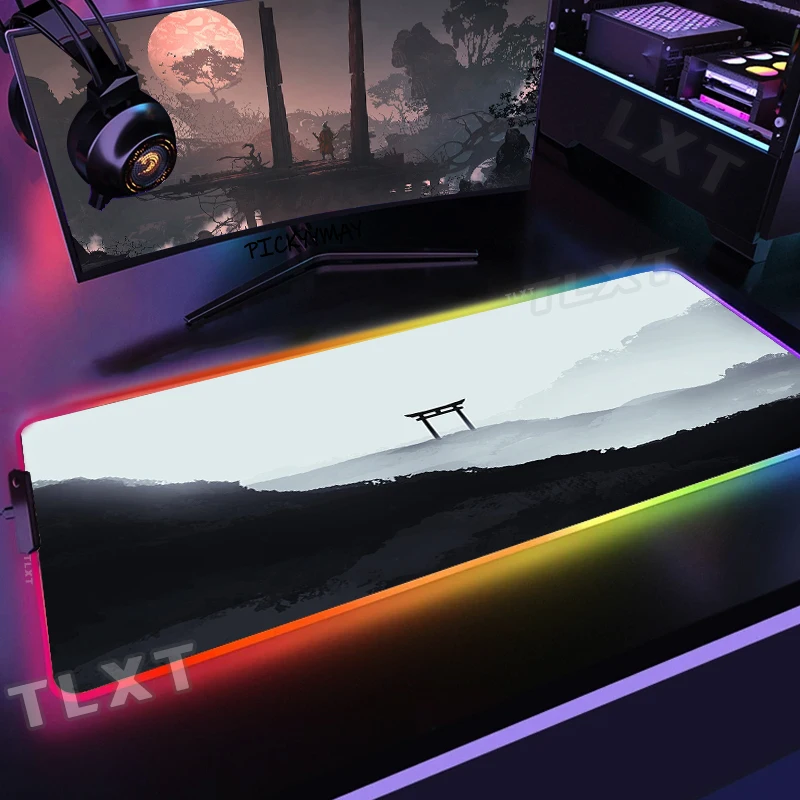 Black And White Large RGB Mouse Pad Gaming Mousepad LED Mouse Mat Gamer Mousepads Japan Torii Desk Pads RGB Keyboard Mats XXL
Black And White Large RGB Mouse Pad Gaming Mousepad LED Mouse Mat Gamer Mousepads Japan Torii Desk Pads RGB Keyboard Mats XXL