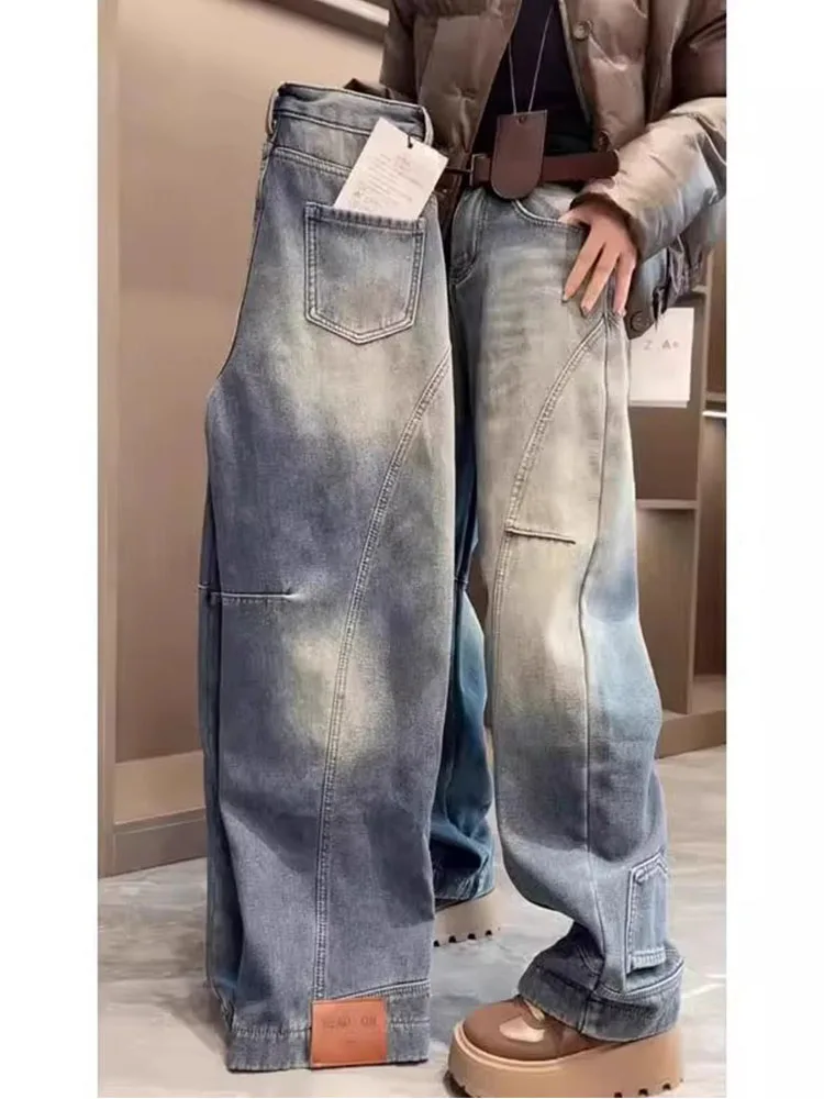 Винтажные широкие джинсы-бананы больших размеров, женские свободные повседневные джинсовые брюки, длинные брюки с высокой талией, осенняя мода
Винтажные широкие джинсы-бананы больших размеров, женские свободные повседневные джинсовые брюки, длинные брюки с высокой талией, осенняя мода