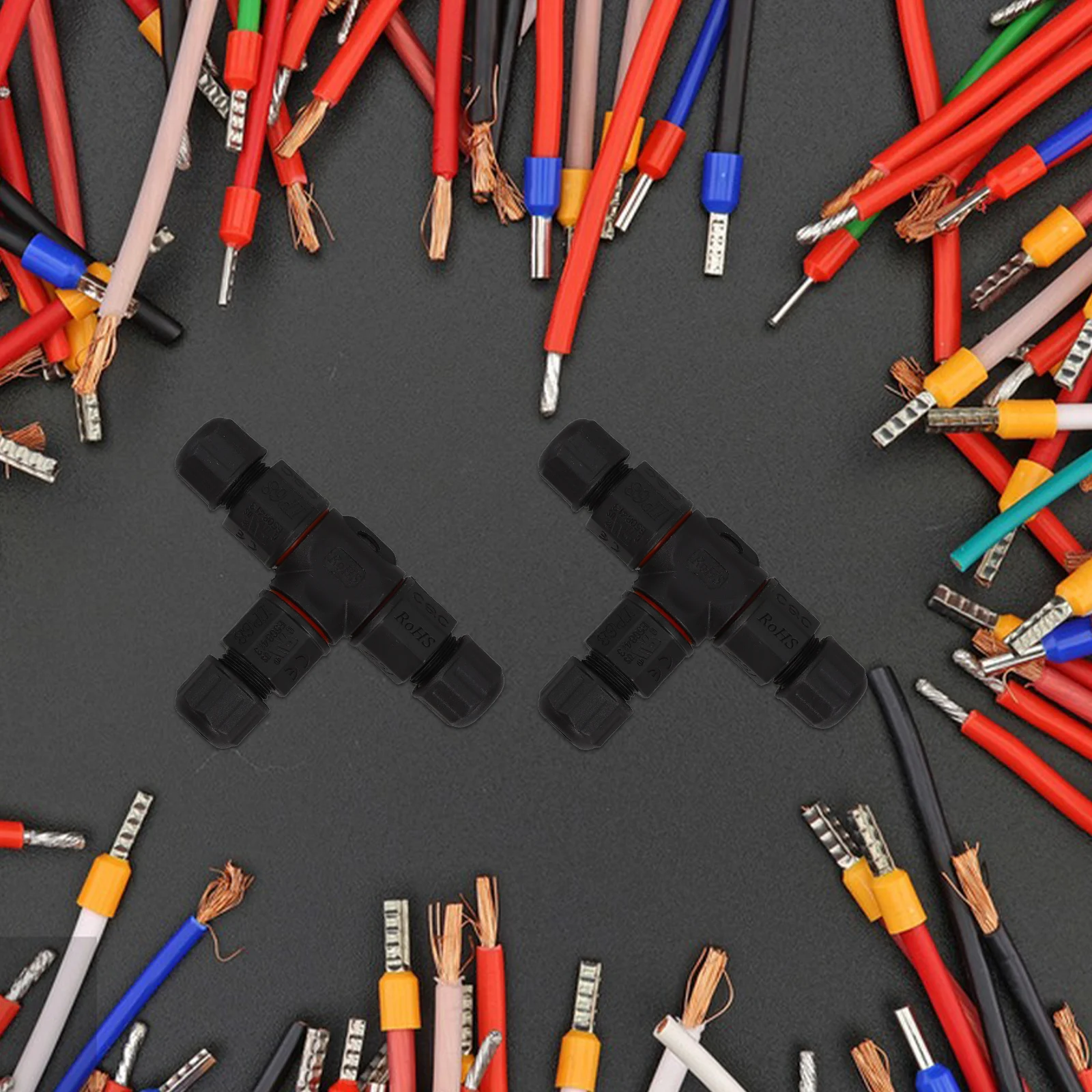 2PCS Waterproof Connector IP68 Outdoor Junction Box Cable PVC Material Rubber Seal Safe Home Garden Plant Wire Repair Extend 
2PCS Waterproof Connector IP68 Outdoor Junction Box Cable PVC Material Rubber Seal Safe Home Garden Plant Wire Repair Extend