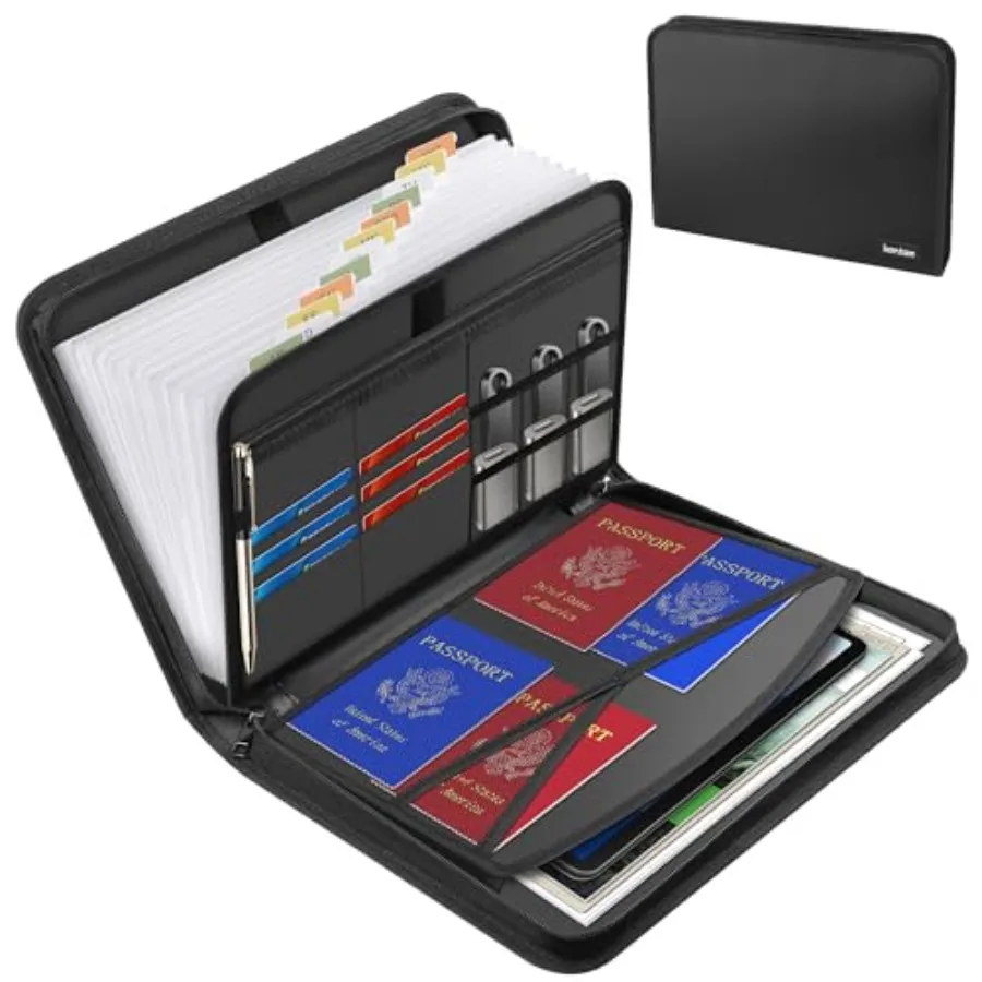 Accordion File Organizer, Fireproof Expanding File Folder with Multi, Portable Business Fire Safe Storage Document Organizer Fo
Accordion File Organizer, Fireproof Expanding File Folder with Multi, Portable Business Fire Safe Storage Document Organizer Fo