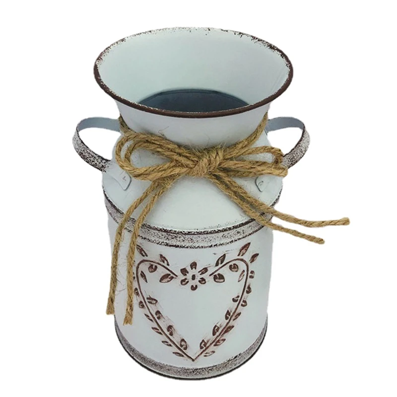 Rustic Metal Flower Vase Farmhouse Vintage Shabby Chic Galvanized Can Jug French Bucket Flower Holders For Shop Office
Rustic Metal Flower Vase Farmhouse Vintage Shabby Chic Galvanized Can Jug French Bucket Flower Holders For Shop Office