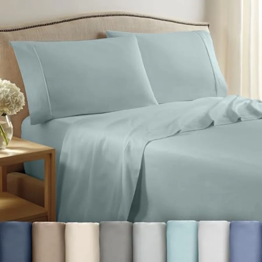 4 Pcs Sheet Set 400 Thread Count Size Bed Sheets Set Lightweight Breathable 100% Cotton Sheets Wrinkle Resist and Fade Resist S
4 Pcs Sheet Set 400 Thread Count Size Bed Sheets Set Lightweight Breathable 100% Cotton Sheets Wrinkle Resist and Fade Resist S