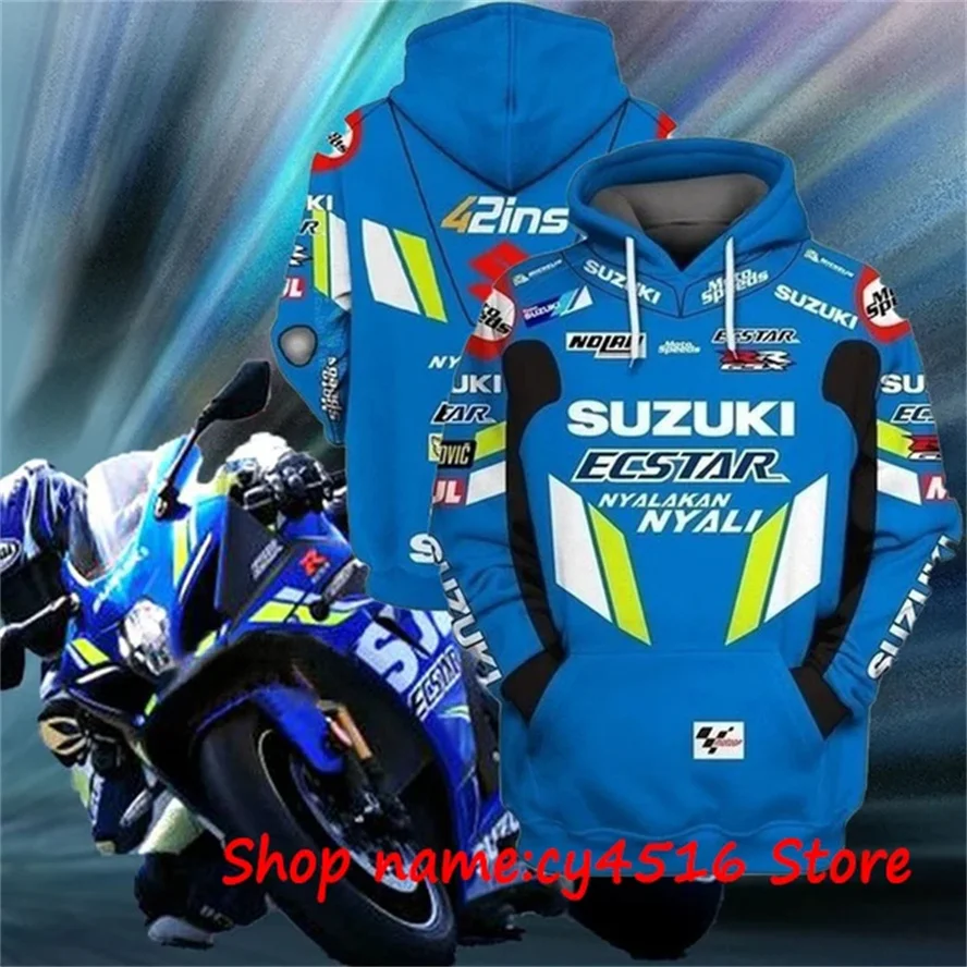 Suzuki 3D Printed Autumn and Winter Men's Sweatshirt Outdoor Motorcycle Racing Enthusiasts Leisure Sports Warm Hooded Pullover
Suzuki 3D Printed Autumn and Winter Men's Sweatshirt Outdoor Motorcycle Racing Enthusiasts Leisure Sports Warm Hooded Pullover