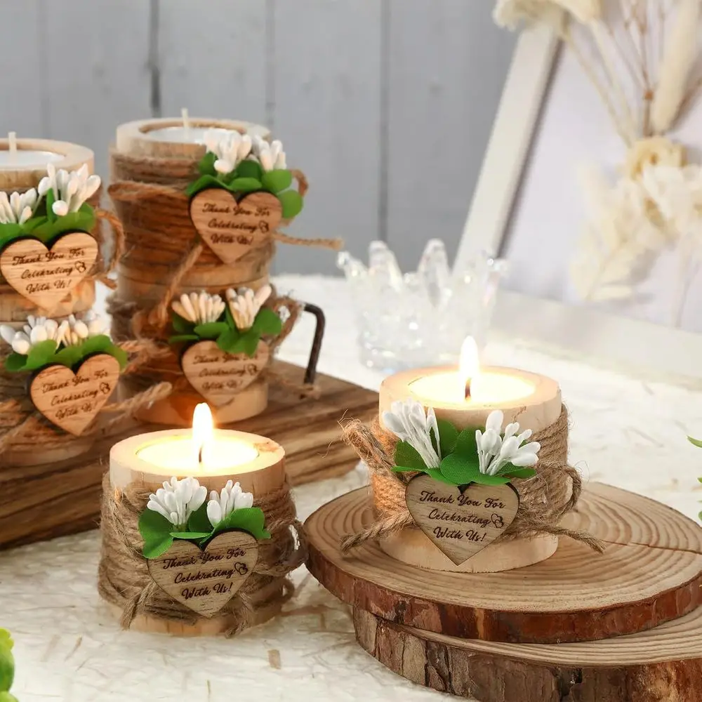 50 Pcs Wooden Tealight Holders with Candles for Wedding, Shower, and Party Souvenirs - Rustic Heart Shaped Centerpieces
50 Pcs Wooden Tealight Holders with Candles for Wedding, Shower, and Party Souvenirs - Rustic Heart Shaped Centerpieces
