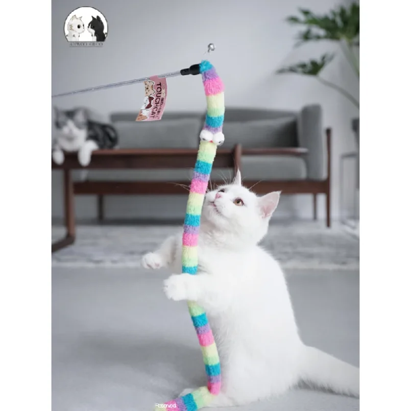 Cat Toy Feather Cat Teaser Wand Cat Interactive Toy Funny Caterpillar Colorful Rod Teaser Wand Pet Cat Supplies Cat Accessory
Cat Toy Feather Cat Teaser Wand Cat Interactive Toy Funny Caterpillar Colorful Rod Teaser Wand Pet Cat Supplies Cat Accessory