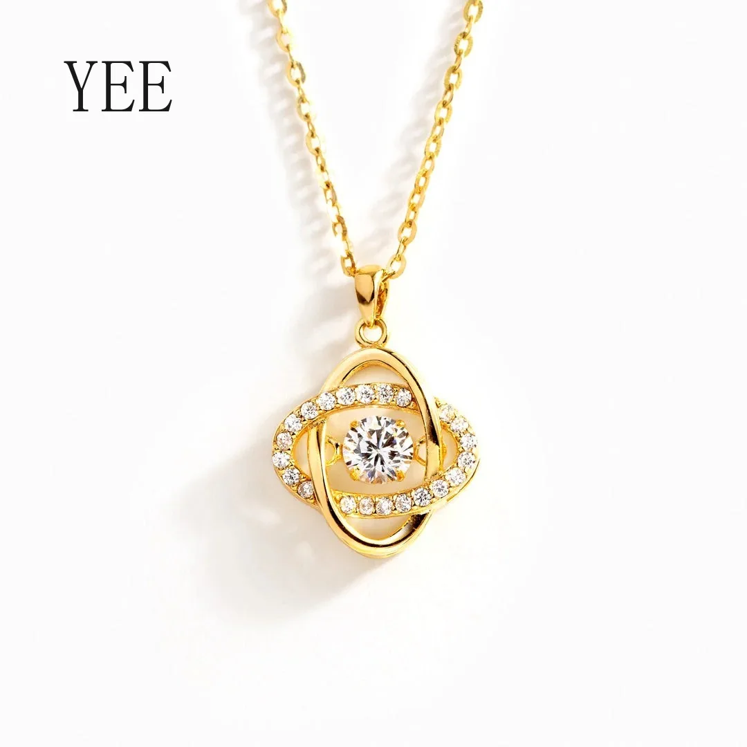 YEE S925 Sterling Silver Spirit Beating Four-leaf Clover Flower Necklace Clavicle Chain Jewelry for Woman Luxury Pendants Gift
YEE S925 Sterling Silver Spirit Beating Four-leaf Clover Flower Necklace Clavicle Chain Jewelry for Woman Luxury Pendants Gift