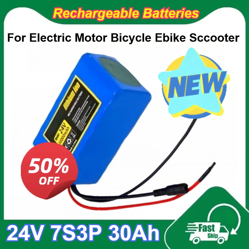 18650 24V Rechargeable Li-Ion Battery Pack 7S3P 30Ah Capacity for Electric Motor Bicycle Ebike Sccooter Battery + Charger
18650 24V Rechargeable Li-Ion Battery Pack 7S3P 30Ah Capacity for Electric Motor Bicycle Ebike Sccooter Battery + Charger