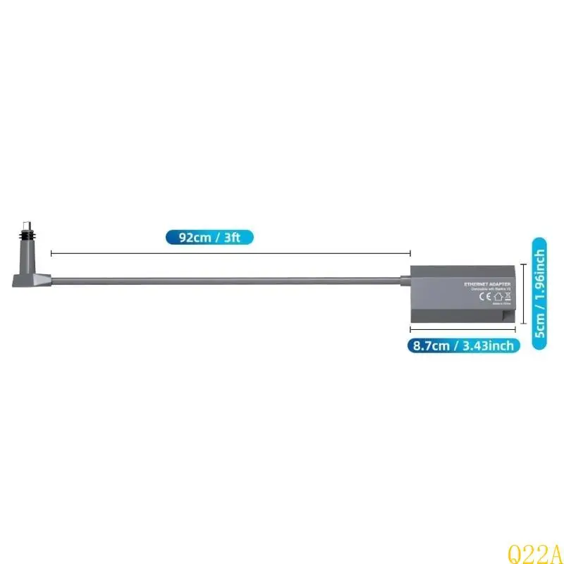 Q22A Star Link Ethernet Adapter for Stable Wireds Connection with Star Link Actuated Gen2 Satellite
Q22A Star Link Ethernet Adapter for Stable Wireds Connection with Star Link Actuated Gen2 Satellite
