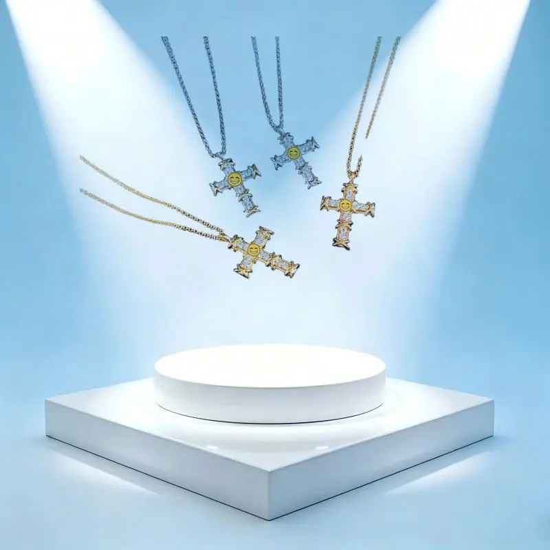 Cross-shaped Diamond-studded Necklace for Women, Divided Color, Classic and Versatile Collar Chain
Cross-shaped Diamond-studded Necklace for Women, Divided Color, Classic and Versatile Collar Chain