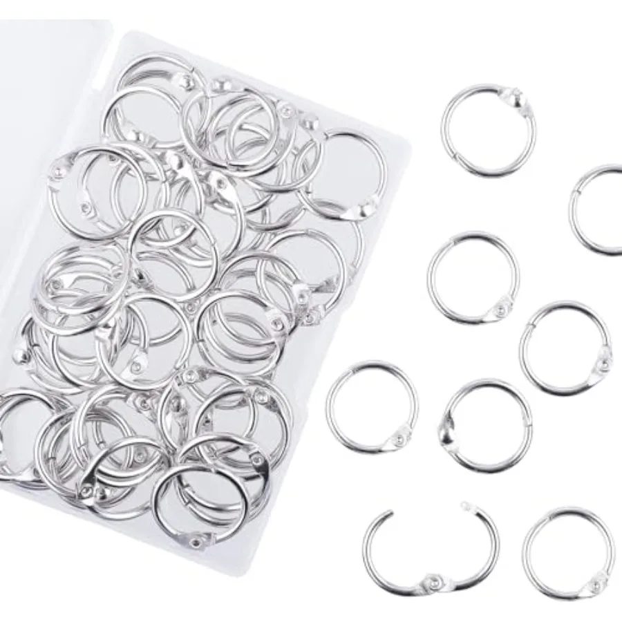 0.75 Inch Loose Leaf Binder Rings 50 Pack Nickel Plated Steel Metal Book Rings Silver for School Home Office Index Card Rings K
0.75 Inch Loose Leaf Binder Rings 50 Pack Nickel Plated Steel Metal Book Rings Silver for School Home Office Index Card Rings K