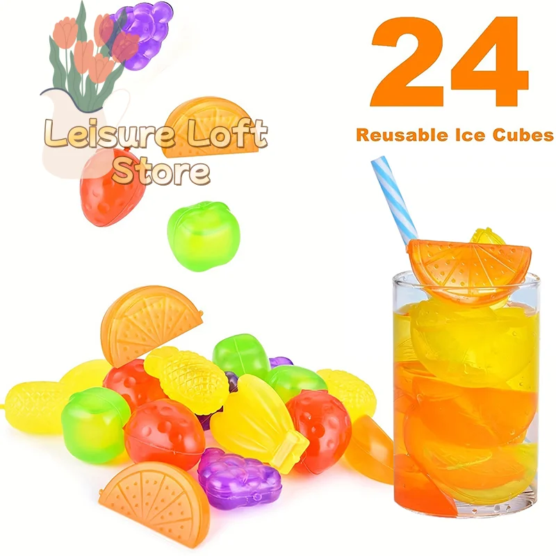 24Pcs Reusable Plastic Quick-Freeze Easy-to-Clean Fake Ice Cubes For Making Cold Appealing Drinks
24Pcs Reusable Plastic Quick-Freeze Easy-to-Clean Fake Ice Cubes For Making Cold Appealing Drinks