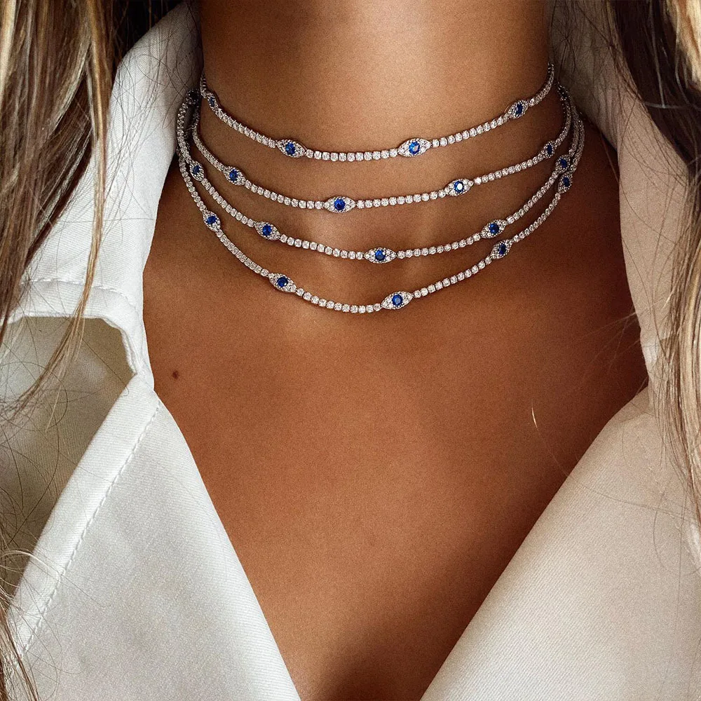 Evil Eye Necklace Chain Blue Eyes Amulet Pendant Necklace for women and girls jo Turco Protection Choker Necklaces
Evil Eye Necklace Chain Blue Eyes Amulet Pendant Necklace for women and girls jo Turco Protection Choker Necklaces