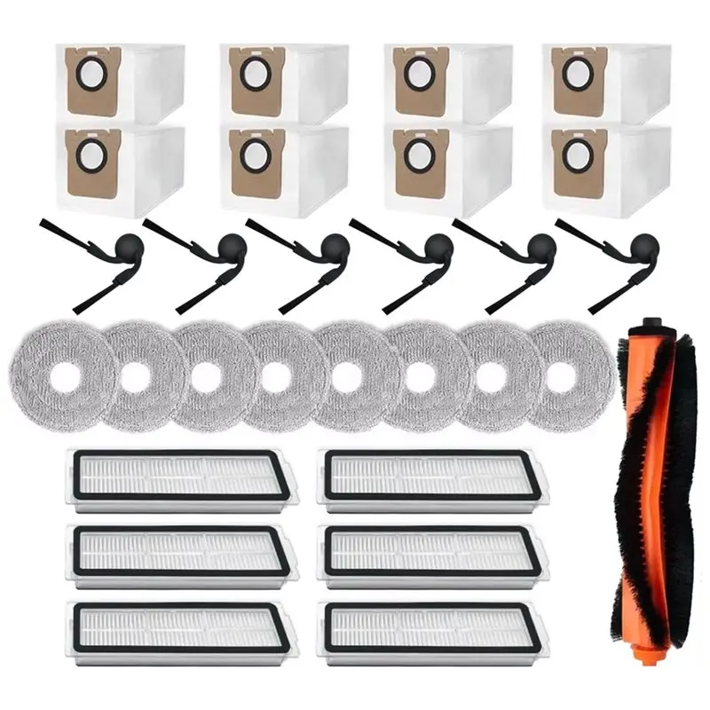 ABZA-Replacement Parts Kit- Main Side Brush HEPA Filter Mop Cloth Dust Bag(29PCS) For For Mijia 5C/OV42CN Vacuum Cleaner
ABZA-Replacement Parts Kit- Main Side Brush HEPA Filter Mop Cloth Dust Bag(29PCS) For For Mijia 5C/OV42CN Vacuum Cleaner