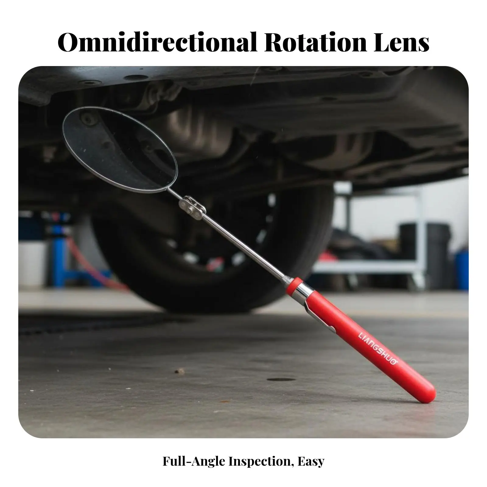 Telescopic Inspection Mirror Adjustable Reach Under Vehicle Inspection Mirror Distortion-Clear Reflection for DIY Hobbyists
Telescopic Inspection Mirror Adjustable Reach Under Vehicle Inspection Mirror Distortion-Clear Reflection for DIY Hobbyists