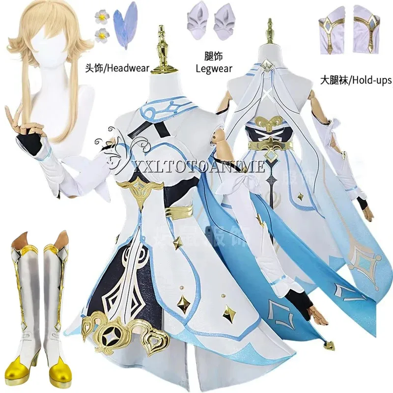 Genshin Impact Lumine Cosplay Costumes Halloween Party Game Clothes for Women Cute Suit Wig Full Sets
Genshin Impact Lumine Cosplay Costumes Halloween Party Game Clothes for Women Cute Suit Wig Full Sets
