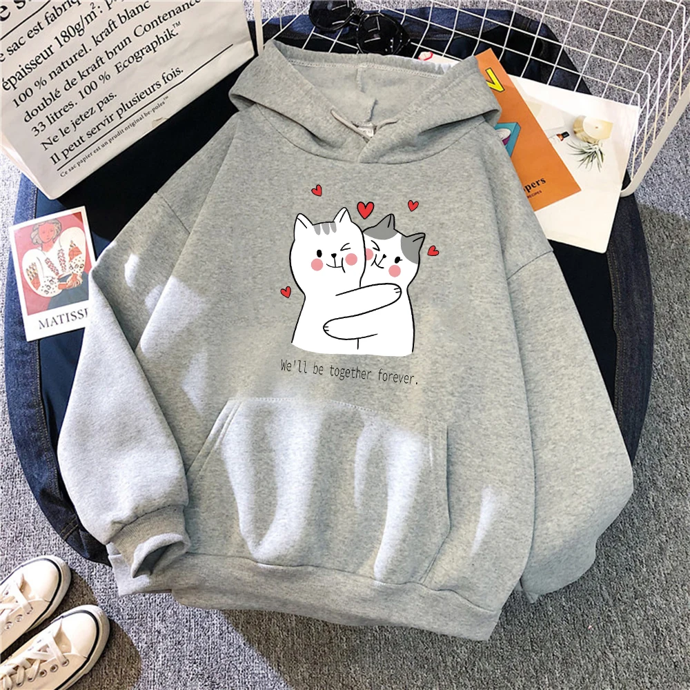 Hugging Love Cartoon Catspattern Women Hoodies Personality Pocket Hoody Simplicity Fashion Sportswears Fleece Soft Clothes
Hugging Love Cartoon Catspattern Women Hoodies Personality Pocket Hoody Simplicity Fashion Sportswears Fleece Soft Clothes