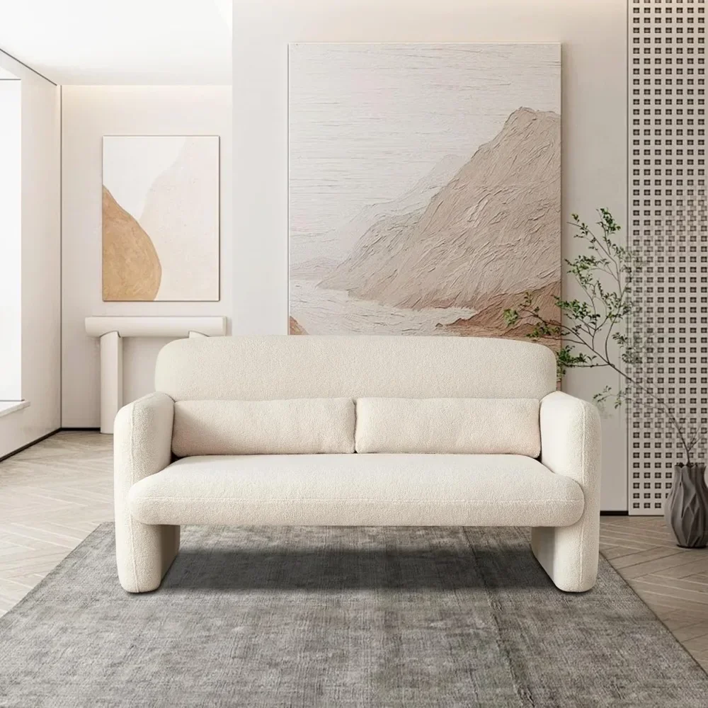 Loveseat Sofa 59.06'' , 2 Seater Sherpa Lamb Fabric Love Seat Couch, Comfy Upholstered Modern Leisure Loveseat Couches
Loveseat Sofa 59.06'' , 2 Seater Sherpa Lamb Fabric Love Seat Couch, Comfy Upholstered Modern Leisure Loveseat Couches