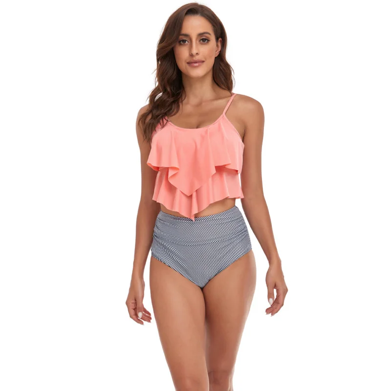 New Women's Swimsuit Double Layer Lotus Leaf High Waist separates SwimsuitbikinBikini Swimsuit
New Women's Swimsuit Double Layer Lotus Leaf High Waist separates SwimsuitbikinBikini Swimsuit