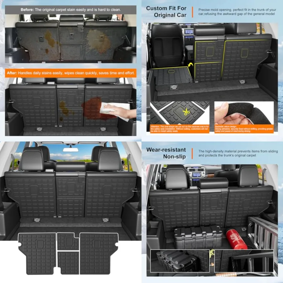 5 Seats Cargo Mat Compatible with 2010-2024 Toyota 4Runner Trunk Mat TPE Cargo Liner Trunk Liner Back Seat Protector Replacement for 2010-2024 Toyota 4Runner Accessories
5 Seats Cargo Mat Compatible with 2010-2024 Toyota 4Runner Trunk Mat TPE Cargo Liner Trunk Liner Back Seat Protector Replacement for 2010-2024 Toyota 4Runner Accessories