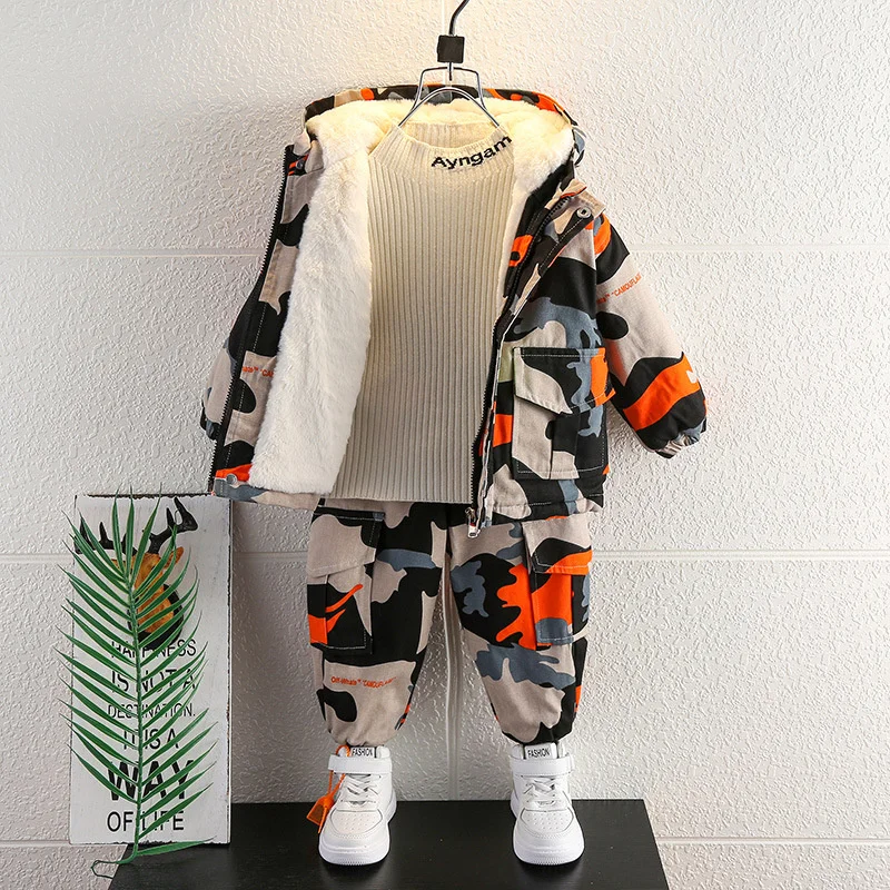 Boys Suit Coat+Pants Cotton 2Pcs/Sets 2023 Camouflage Spring Autumn Jogging Suit Thicken Children Clothing
Boys Suit Coat+Pants Cotton 2Pcs/Sets 2023 Camouflage Spring Autumn Jogging Suit Thicken Children Clothing