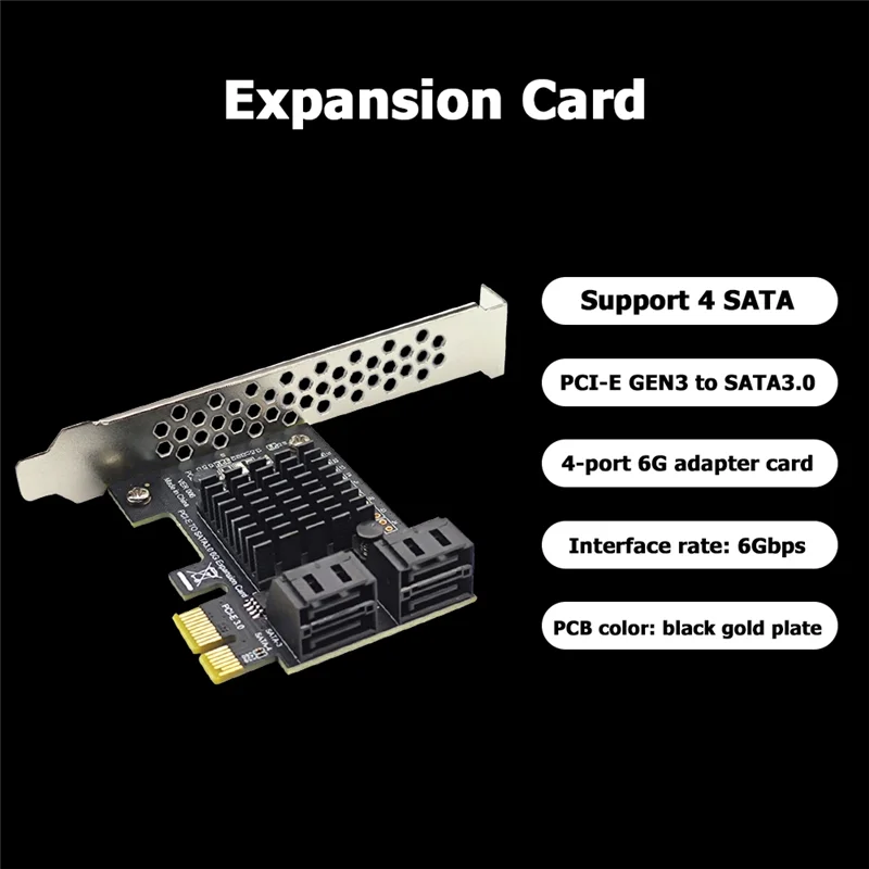 Hard Disk Drive SSD Adapter Card Asm1064 Chip 4 Port SATA III Pcie Expansion Card 6Gbps SATA To PCI-E 1X Controller
Hard Disk Drive SSD Adapter Card Asm1064 Chip 4 Port SATA III Pcie Expansion Card 6Gbps SATA To PCI-E 1X Controller