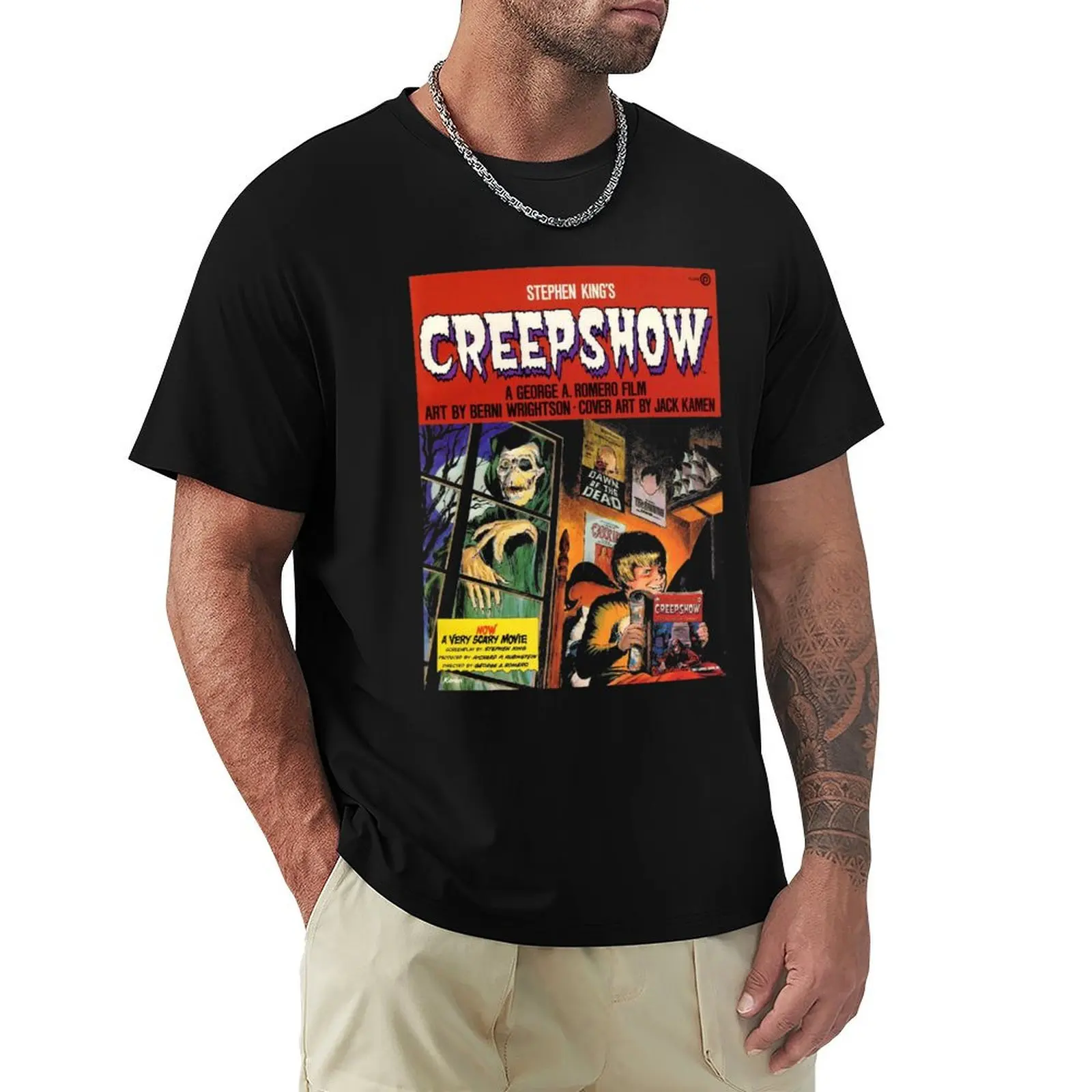CREEPSHOW SAVINI COMIC HORROR MOVIE 80S CULT 5 T-Shirt Basic Solid Color Short Sleeve T-Shirt
CREEPSHOW SAVINI COMIC HORROR MOVIE 80S CULT 5 T-Shirt Basic Solid Color Short Sleeve T-Shirt