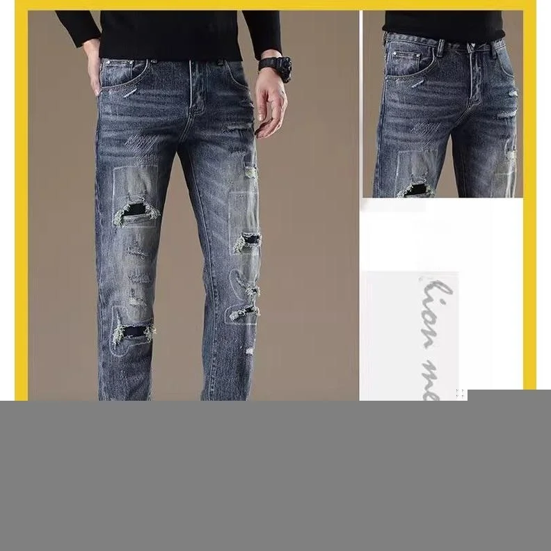 Мужские джинсы в стиле ретро, весна-осень, новые, высококачественные, модные, свободные, прямые, трендовые брендовые джинсы
Мужские джинсы в стиле ретро, весна-осень, новые, высококачественные, модные, свободные, прямые, трендовые брендовые джинсы