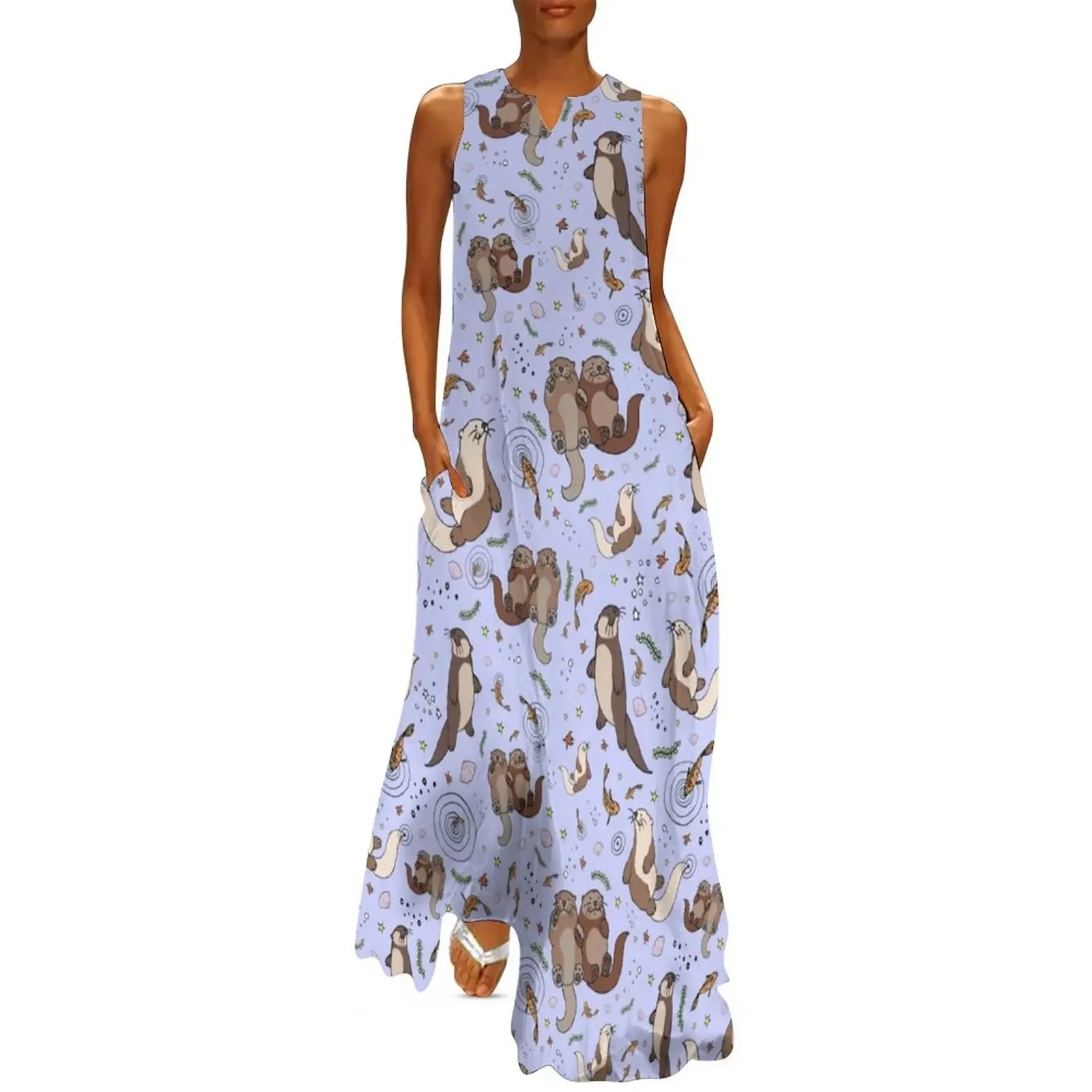 Otters in Purple Long Dress long dress women Womens dresses elegant dresses plus sizes Dress
Otters in Purple Long Dress long dress women Womens dresses elegant dresses plus sizes Dress