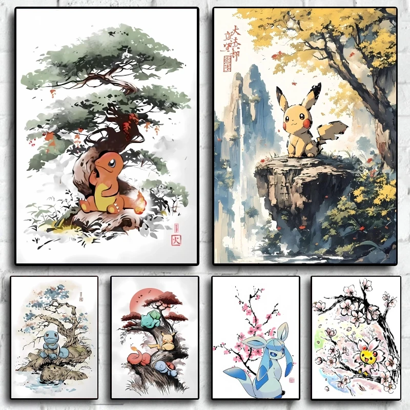Canvas Artwork Painting Classic Pokemon Poster Pikachu Home Living Room Wall Decoration Picture Children's Room Decoration Gifts
Canvas Artwork Painting Classic Pokemon Poster Pikachu Home Living Room Wall Decoration Picture Children's Room Decoration Gifts